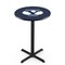 Holland Bar Stool Co 42" Blk Wrinkle Brigham Young Pub Table, 36" dia. Top L211B4236BrigYn - alternate 1