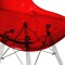 Leisuremod Dover Dining Side Chair with Acrylic Legs, Transparent Red, 2PK EPC19TR2 - alternate 2
