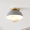 Jonathan Y Paulina 8.5" 1-Light Classic Industrial Iron LED Flush Mount, Gray/Gold Painting JYL1327C - alternate 3