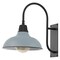 Jonathan Y Stanley 12.25" 1-Light Farmhouse Industrial Iron LED Gooseneck Arm Outdoor Sconce, Matte Silver Blue JYL7614K - alternate 3