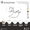 Kingston Brass Two-Handle Wall Mount Bridge Kitchen Faucet with Brass Sprayer, Polished Nickel KS1246ZXBS - alternate 2