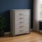 Homeroots 36" Silver Wood Five Drawer Dresser 633699 - alternate 4