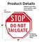 Signmission Stop Do Not Tailgate, 6 inch X 6 inch, Vinyl Decal, 2PK OC-D-2PACK-6-218 - alternate 3