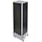 Azar Displays Four-Sided Pegboard Tower Floor Display, Rotating Wheeled Base, 16 in W x 67 in H, Black 700407-BLK - alternate 1