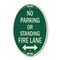Signmission No Parking or Standing Fire Lane With Bidire, 12 In X 18 In Architectural, Heavy Gauge Aluminum A-OV-G-1218-23684 - alternate 1
