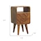 Homeroots 22" Brown Solid Wood Square Two Drawer Nightstand 651581 - alternate 2
