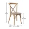 Flash Furniture Advantage Natural With White Grain X-Back Chair X-BACK-NWG - alternate 4