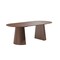 Homeroots 79" Walnut Solid Wood Double Pedestal Base Oval Dining Table 721101 - alternate 3