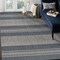 Homeroots 8' X 10' Blue and Gray Striped Stain Resistant Indoor Outdoor Area Rug 531641 - alternate 2