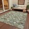 Homeroots 9' X 12' Sage And Off White Geometric Washable Indoor Outdoor Area Rug 608997 - alternate 3