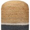 Homeroots 18" Natural And Gray Jute Blend Cylinder Striped Pouf Ottoman 551555 - alternate 3