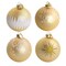 Martha Stewart Holiday Ball Ornament 4 Piece Set in Gold 97139.04 - alternate 1