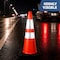 Dsv Standard Traffic Safety Cone 28" with Heavy Black Base and Reflective Collars, Orange, PVC 97128 - alternate 2