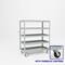 Pucel Five Shelf Heavy Duty Stock Cart, 24 in W x 48 in D x 58 in H, Gray L-2448-P - alternate 1
