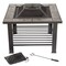 Pure Garden 6-Pc Outdoor Fire Pit Table Set, Black 50-104 - alternate 3