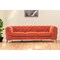 Homeroots 97" Orange Fabric Chesterfield Sofa With Silver Legs 488834 - alternate 4