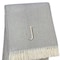 Homeroots 55" X 70" Gray And White Herringbone Cotton Blend J Throw Blanket with Tassels And Embroidery 655533 - alternate 1