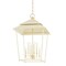 Hudson Valley Lighting Natick 8 Light Lantern 24 In. Aged Brass/Off white 5138-AGB/SSD - alternate 1