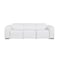Homeroots 104" White Top Grain Leather Reclining Metal USB Sofa 720441 - alternate 1