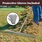 Pure Garden Landscape Rake 36 in Head Aluminum Metal Rake & Protective Gloves for Lawn Care 50-LG1461 - alternate 3