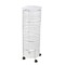 Home-Complete Kitchen Storage Rolling Cart with Wheels 5 Tier Rotating Baskets for Pantry, Bathroom, or Craft Room 83-106-W - alternate 1