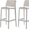 Homeroots Set of Four 30" Taupe Faux Rattan Heavy Duty Plastic Outdoor Bar Height Chairs 565347 - alternate 3