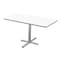Correll Rectangle Cafe Table W/ Cross Base, 48 in W, 30 in L, 29 in H, Particleboard Top, Frosty White SCT3048DE-80-98-13 - alternate 1