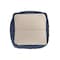 Homeroots 18" Indigo Cotton And Jute Cube Pouf Ottoman 551553 - alternate 2