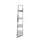 Homeroots 69" Light Gray Stainless Steel Four Tier Etagere Bookcase 544731 - alternate 1