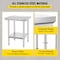 Vevor Stainless Steel Work Prep Table Commercial Worktable Food Prep 24x24x31in GZT60*60*80 - alternate 4