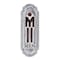 Homeroots 12" X 4" Gray and Brown Handcrafted Mens Room Metal Wall Decor 483332 - alternate 1