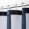 Homeroots Navy Modern Grid Shower Curtain and Liner Set 399756 - alternate 3
