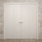 Sartodoors Sliding Closet Double Bi-fold Doors 96 x 96 inches, Ego 5000 Painted White Oak, Sturdy Tracks Mold EGO5000DBF-PWO-96x96 (4* 24x96) - alternate 2