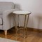Homeroots 23" White and Gold Distressed Marble and Aluminum Round End Table 634861 - alternate 3