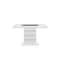 Homeroots 63" White Silver And Black Glass Faux Crystal And Wood Rectangular Bar Table 564792 - alternate 2
