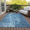 Homeroots 5' X 8' Blue Ikat Washable Indoor Outdoor Area Rug 576972 - alternate 2