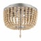 Jonathan Y Allison 10" 2-Light Shabby Chic Farmhouse Wood Beaded/Metal LED Flush Mount, Antique Silver/Cream JYL9074C - alternate 3