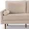 Homeroots 69" Beige Velvet Sofa And Toss Pillows With Dark Brown Legs 543709 - alternate 2