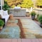 Homeroots 8' X 10' Rust And Beige Abstract Washable Indoor Outdoor Area Rug 630480 - alternate 3