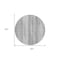 Homeroots 8' Silver Gray And Graphite Round Botanical Leaves Washable Indoor Outdoor Area Rug 581992 - alternate 4