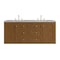 James Martin Vanities Laurent 60" Double Vanity, Honey Oak w/ 3 CM Victorian Silver Silestone Top 545-V60D-HNO-3VSL - alternate 4