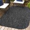 Jonathan Y Miles Modern Minimalist Radius Corner Solid Dark Gray 4 ft. x 6 ft. Indoor/Outdoor Shaped Area Rug SHP100A-4 - alternate 2