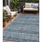 Homeroots 5' X 8' Blue And Gray Oriental Washable Indoor Outdoor Area Rug 616335 - alternate 1
