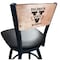 Holland Bar Stool Co 30" Blk Wrinkle Valdosta State Swivel Bar Stool, Laser Engraved Back L03830BWMedMplAValdStBlkVinyl - alternate 1