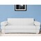 Homeroots 89" White Italian Leather Sofa With Silver Legs 476522 - alternate 3