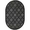 Homeroots 6' X 9' Charcoal And Black Trellis Indoor Outdoor Area Rug 545225 - alternate 1