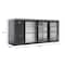 Koolmore 72 In. Commercial Back Bar Cooler in Black With Side Condenser and LED Lighting, 18 Cu. Ft Capacity KM-BC-3GD-SCBK - alternate 4