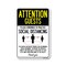Signmission PSA, Attention Guests Practice Social Distancing, 10in X 7in Rigid Plastic, OS-NS-P-710-25395 OS-NS-P-710-25395 - alternate 1