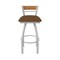 Holland Bar Stool Co Revelle 36in Swivel Extra Tall Bar Stool, Anodized Nickel Finish, Medium Back, Canter Thatch Seat 881 - alternate 3