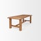 Homeroots 95" Natural Reclaimed Wood Trestle Base Dining Table 604016 - alternate 5